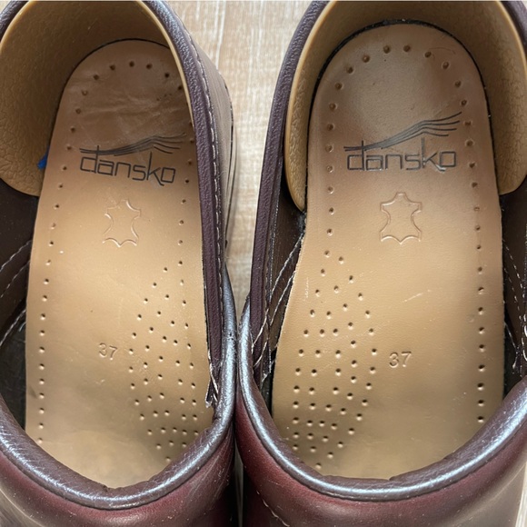 Dansko Professional Cabrio Women's Leather Clogs size 37 color saddle full grain - Picture 6 of 8